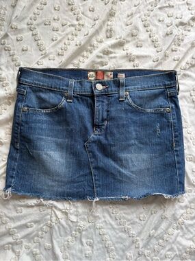 Vintage Old Navy Ultra Low Rise Y2K Denim Mini Skirt